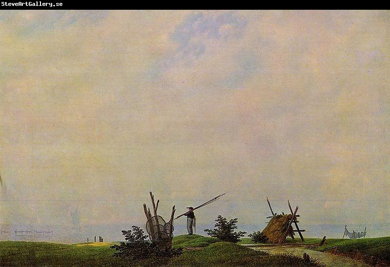 Caspar David Friedrich Meeresstrand mit Fischer